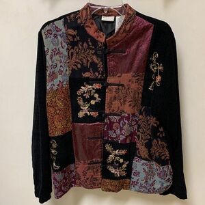 Women’s Large White Stag Multicolor Paisley Jacket